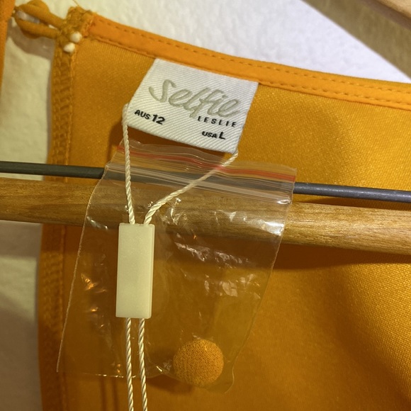 Selfie Leslie Take Note Frill Dress in Mustard - Picture 12 of 13